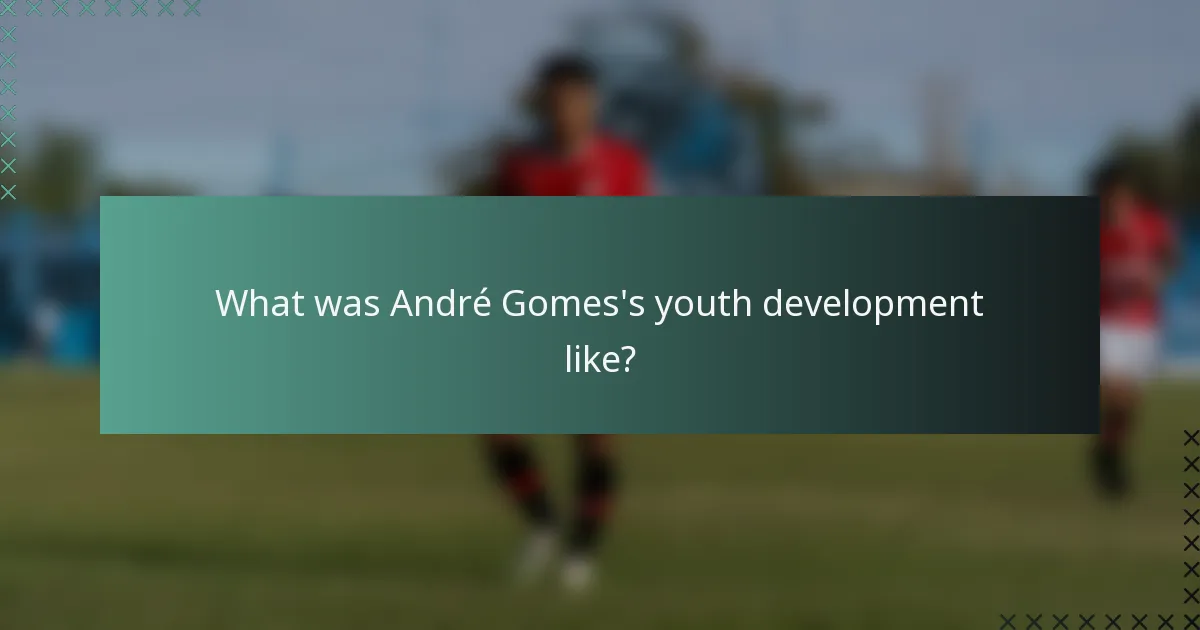 What was André Gomes's youth development like?