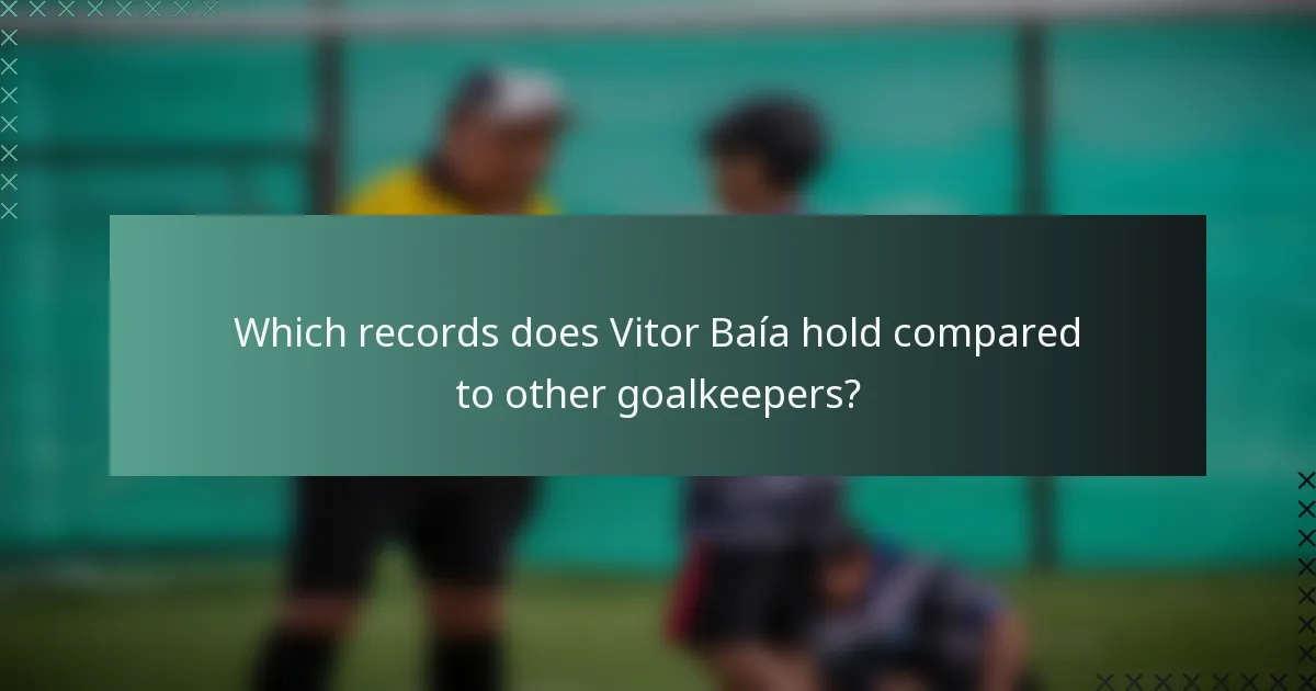 Which records does Vitor Baía hold compared to other goalkeepers?